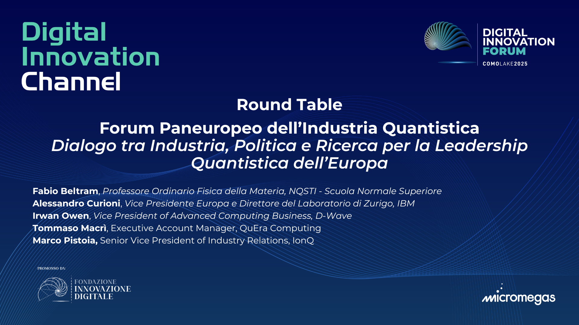 Round Table | Forum Paneuropeo dell’Industria Quantistica